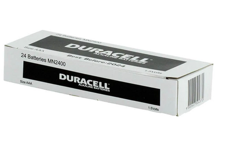 Duracell 1.5V AAA MN-2400 Coppertop Alkaline Battery, Box of 24