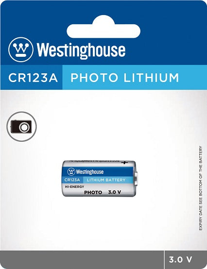Westinghouse Photo Lithium CR123, 3 Volt Lithium