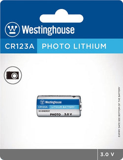 Westinghouse Photo Lithium CR123, 3 volt lithium