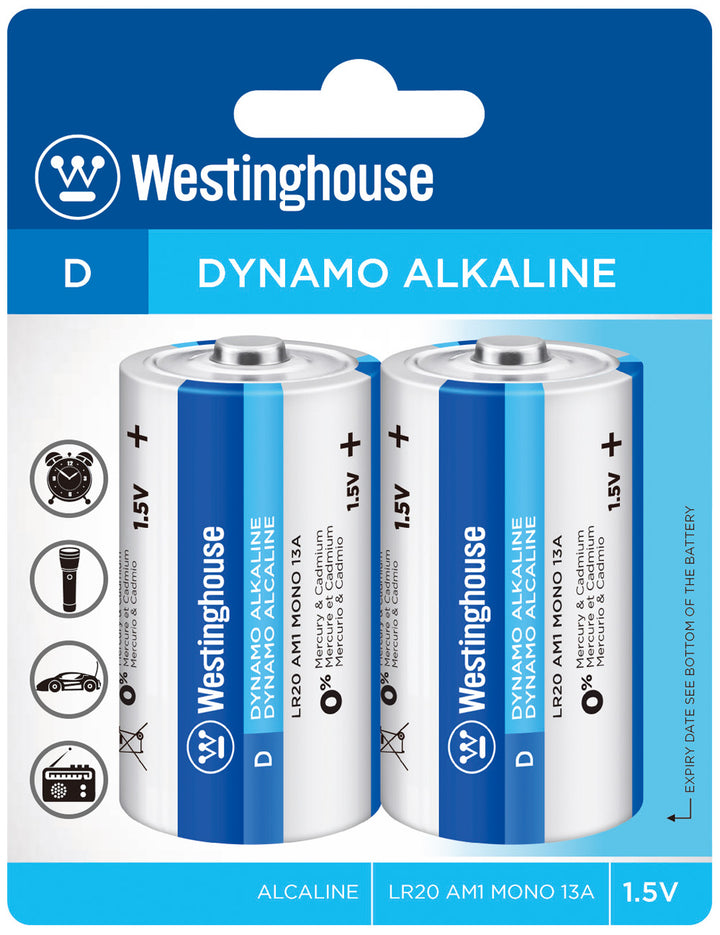 Dynamo Alkaline D 2 Pack- December special.