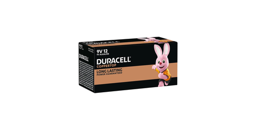 Duracell 9V MN-1604 Coppertop Alkaline Battery, Box of 12